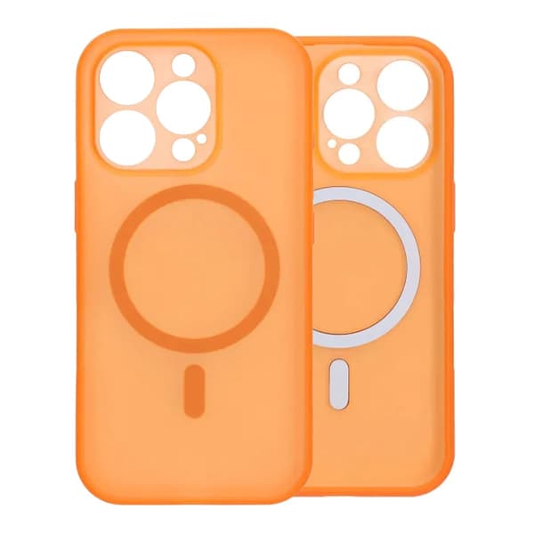 Slimmat MagSafe-skal med kameraskydd för iPhone 16 Pro - Orange
