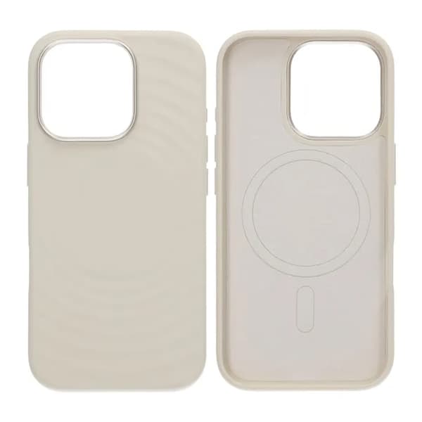 Silicone Mobile Case for iPhone 16 Pro - White with Camera Protection