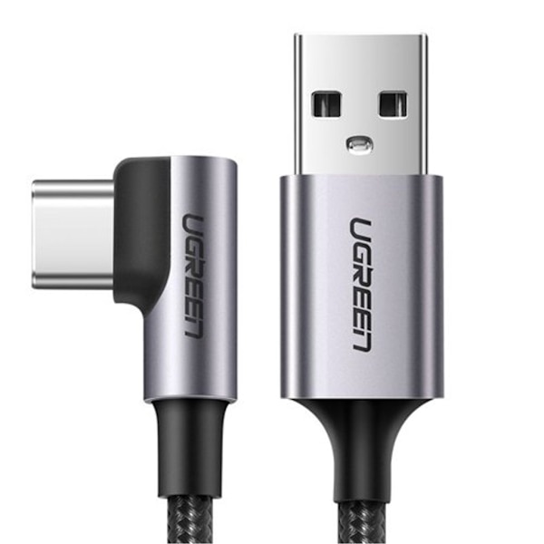 UGREEN USB-A to angled USB-C Cable, 1m - Space Gray