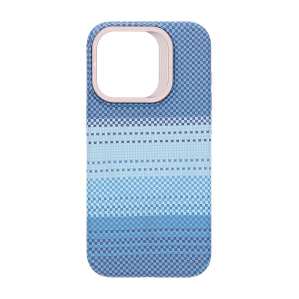 Magsafe Case and Stand for iPhone 15 Pro - Striped Blue