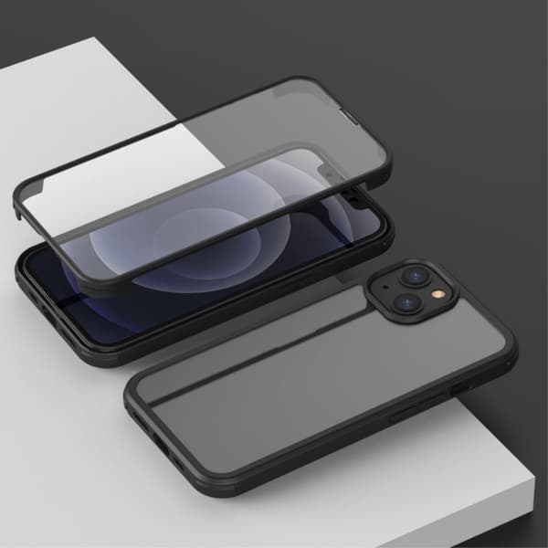 iPhone 13 Mini kuori näytönsuojalla - musta