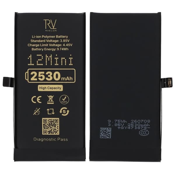 RV Battery iPhone 12 Mini 2530mAh Diagnostic Pass High
