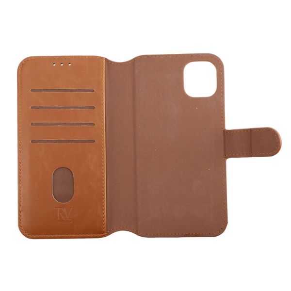 iPhone 11 Plånboksfodral Magnet Rvelon - Guldbrun