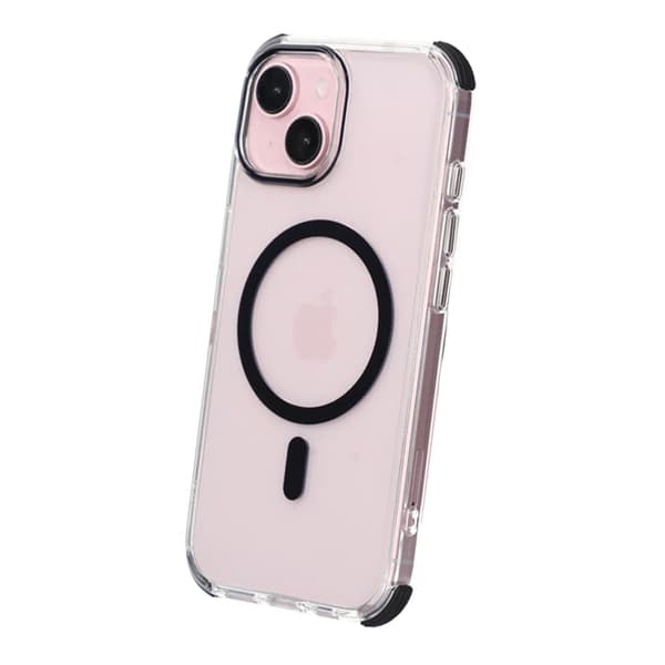 iPhone 15 Rvelon Mobilskal Magnet med Kantskydd - Svart