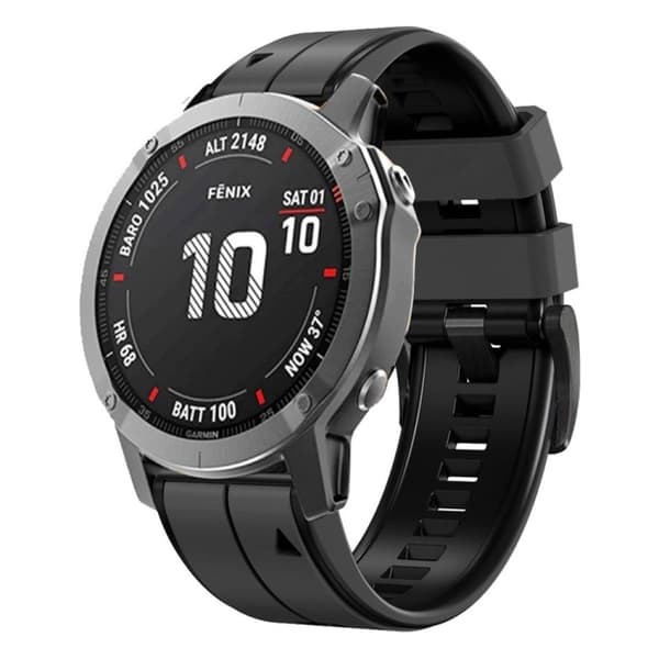 Garmin Instinct 2X Solar Silicone Watch Band - Black