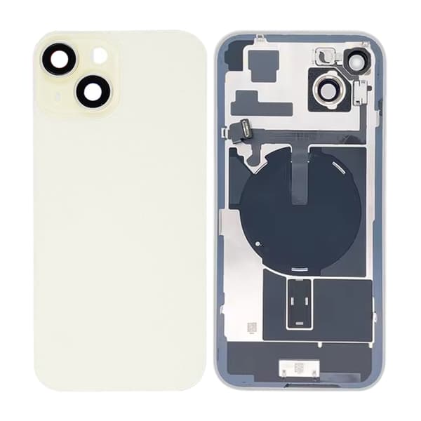 iPhone 15 Plus Back Glass with small parts - Yellow