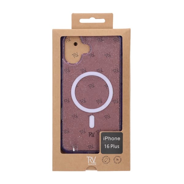 iPhone 16 Plus Rvelon TPU Mobile Case with MagSafe - Glitter Purple