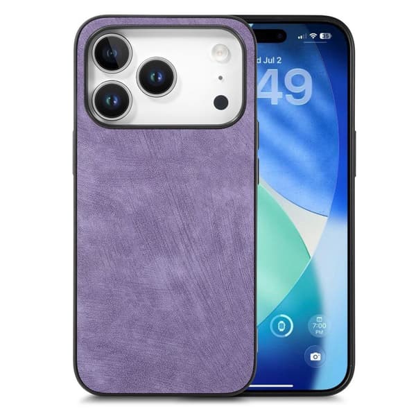 Case in PU-leather iPhone 18 Pro Max, iPhone 17 Pro Max - Purple