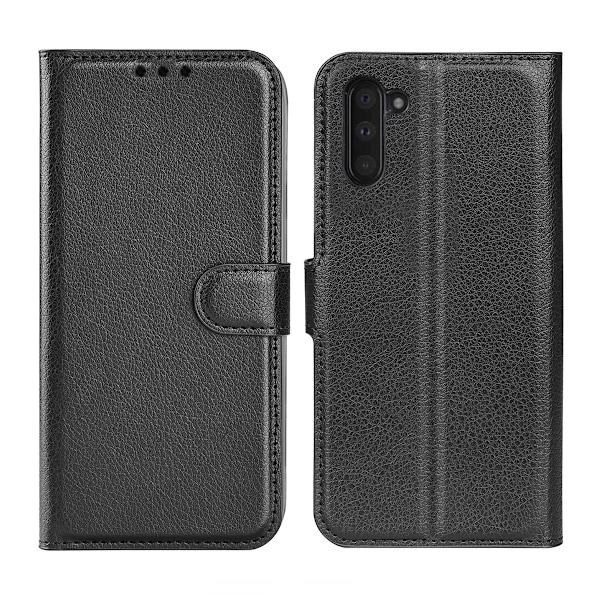 Samsung Note 10 Plånboksfodral med Stativ - Svart