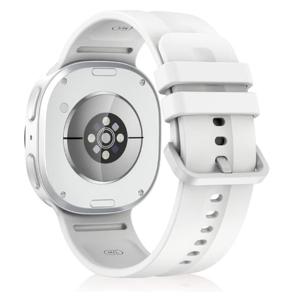 Samsung Galaxy Watch9/8/8 Classic Solid Color Silicone Watch Band L - White