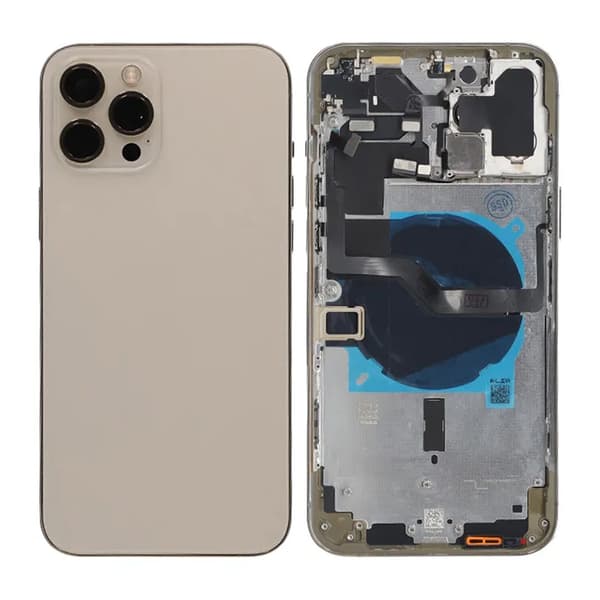 iPhone 12 Pro Max Back Cover Complete Original Gold With Small Parts
