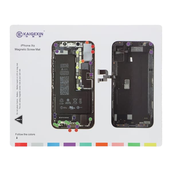 Magnetic screw mat for iPhone XS