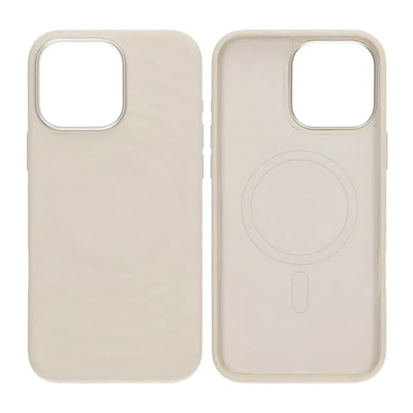 Silicone Mobile Case for iPhone 16 Pro Max - White with Camera Protection