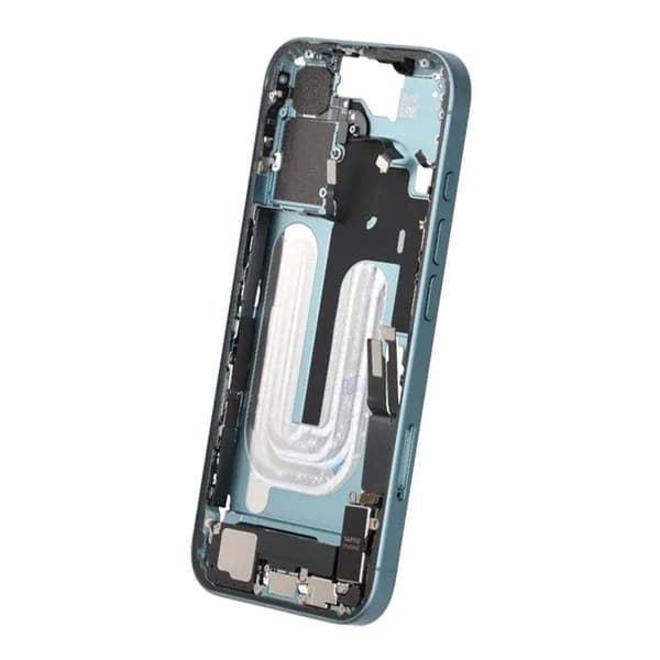 Middle frame with small parts for iPhone 16 - Green OEM