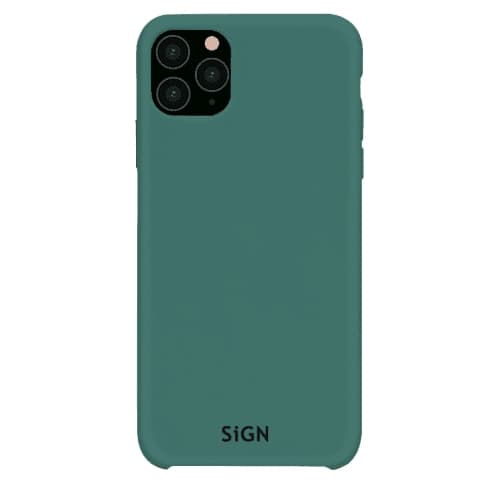 SiGN Liquid Silicone Case för iPhone 12/12 Pro - Mint Svart