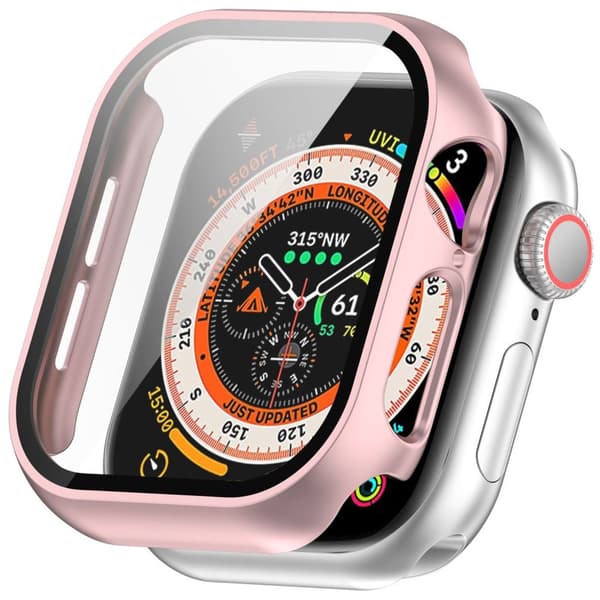 Apple Watch Series 11/10 42mm Case with Screen Protector – Rose Gold