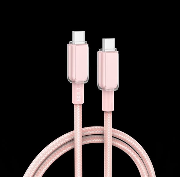 Sign USB-C to USB-C Cable 60W, 1m - Pink