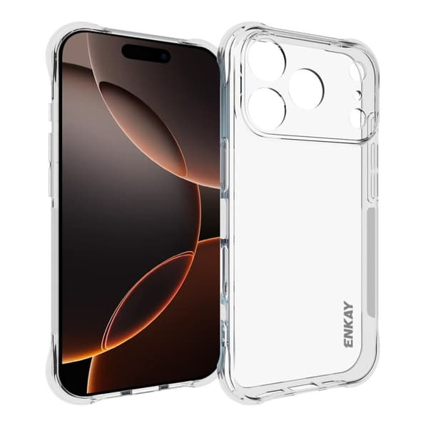 iPhone 18 Pro Max/17 Pro Max clear case ENKAY HAT PRINCE shockproof anti-slip TPU - transparent