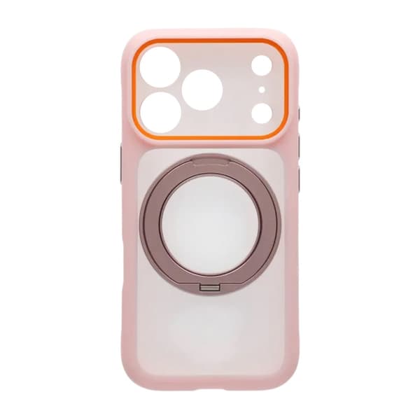 Skal med Roterbart MagSafe-Stativ för iPhone 17 Pro Max - Rosa