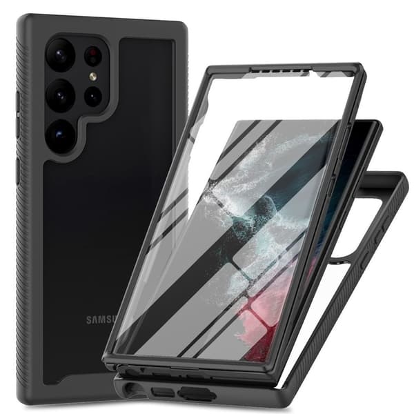 Rugged Samsung Galaxy S23 Ultra case - Black