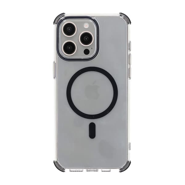 iPhone 15 Pro Max Rvelon Magnetic Phone Case with Edge Protection - Black