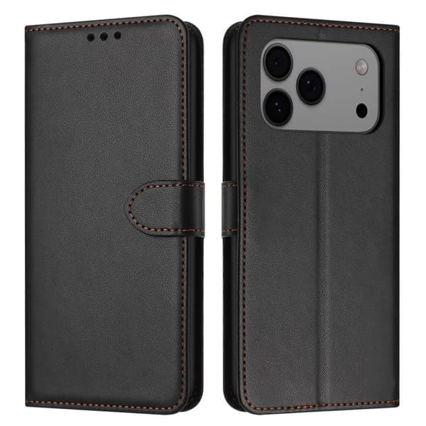 iPhone 18 Pro Max/17 Pro Max Wallet Cover - Black