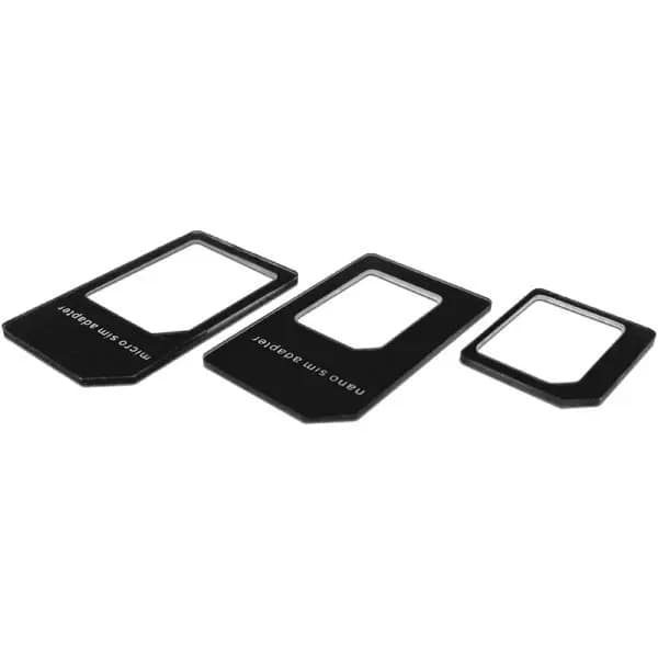 Deltaco SIM-kortadapter för micro/mini/nano SIM - Svart Svart