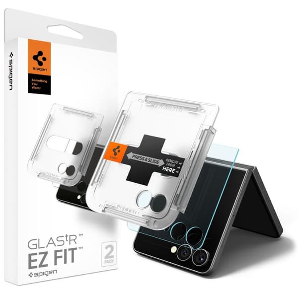 Spigen Glas.tR EZ Fit HD 2-pack Outer Screen Protector for Samsung Galaxy Z Flip 7