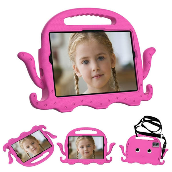 Samsung Galaxy Tab S8/S9/S9 FE/S10 FE etc. Case with Stand Octopus - Pink