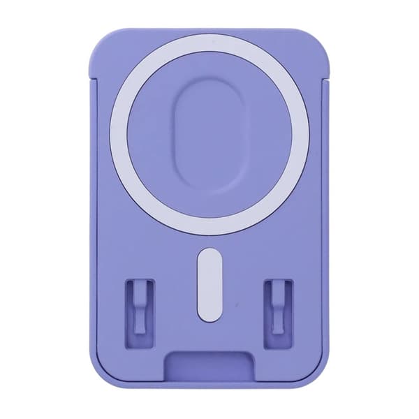 Magnetic Card Holder with Vertical Strip Kickstand Purple