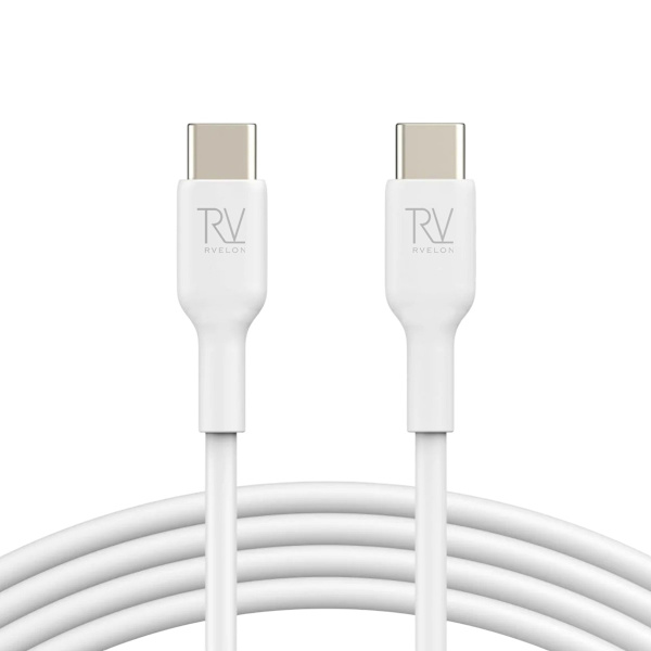 Rvelon USB-C Charging Cable 60W Fast Charging 1.8m - White