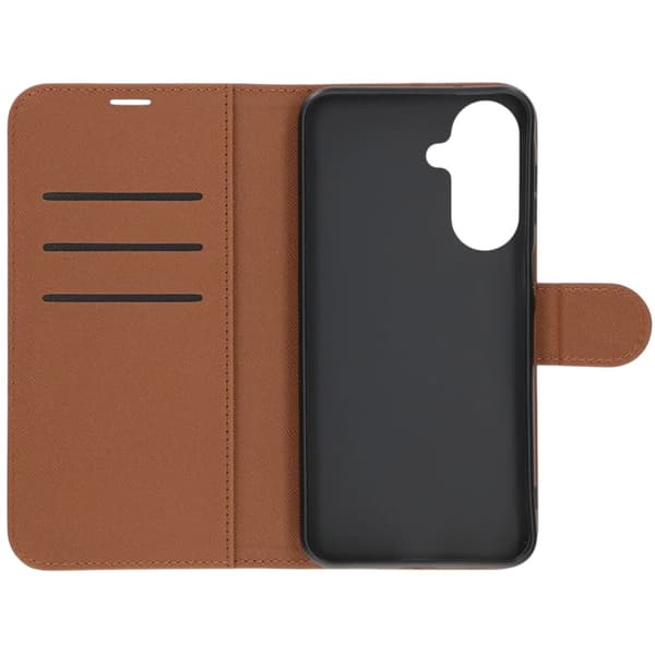 Flip Stand Leather Wallet Case For Samsung A27 Brown