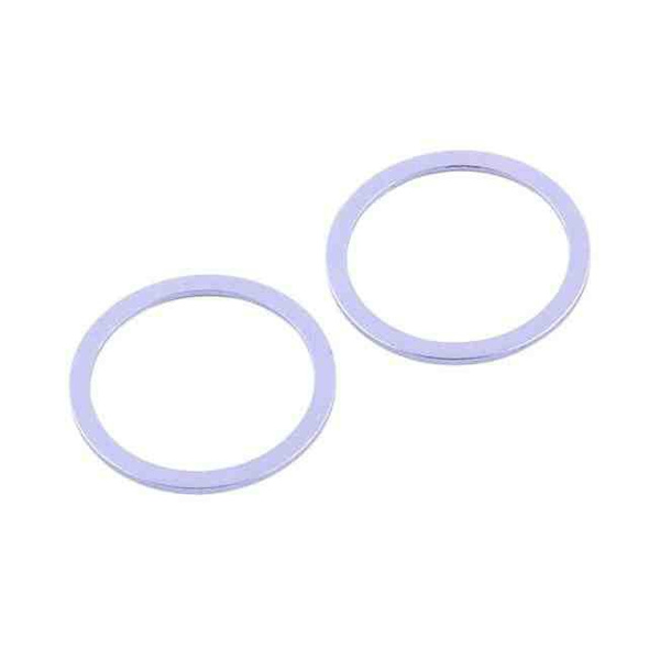 iPhone 12 Linsskydd med Metallram - Lila (2-pack)