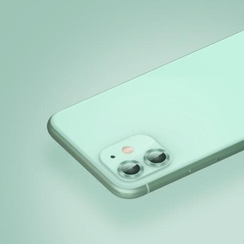 Baseus Alloy Linsskydd för iPhone 11 - Grön Svart