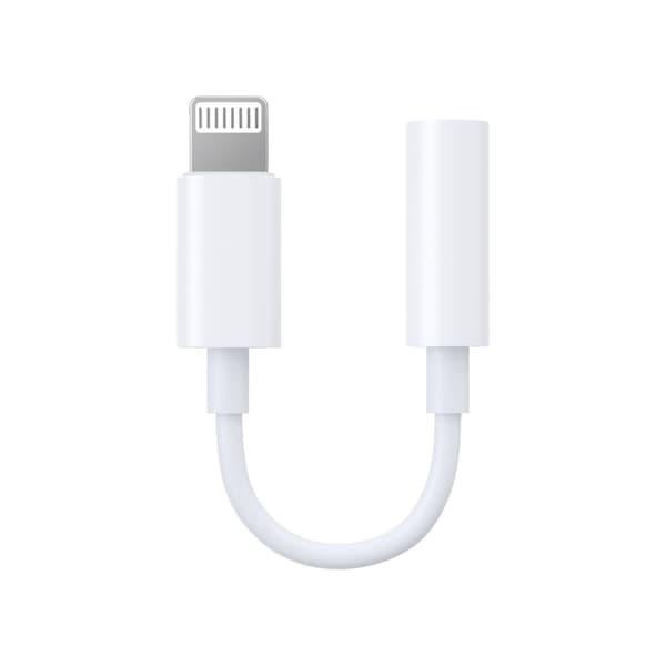 SiGN Lightning till 3.5mm AUX Adapter - Vit Svart