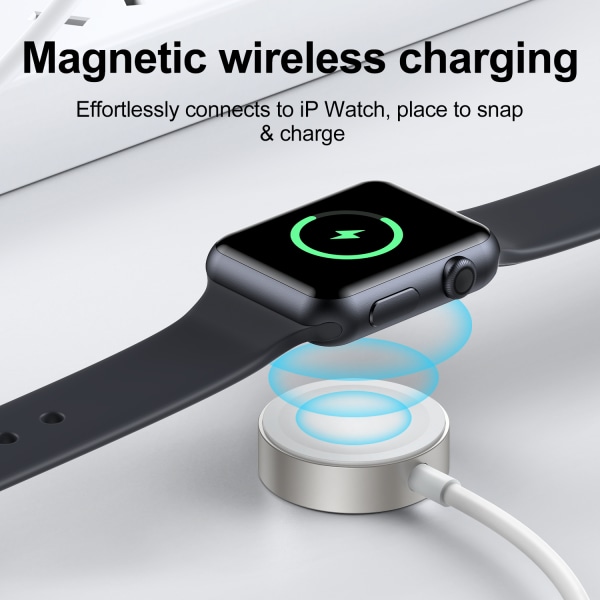 SiGN Magnetisk USB-C Laddare för Apple Watch, 2.5W, 1.2m - Vit