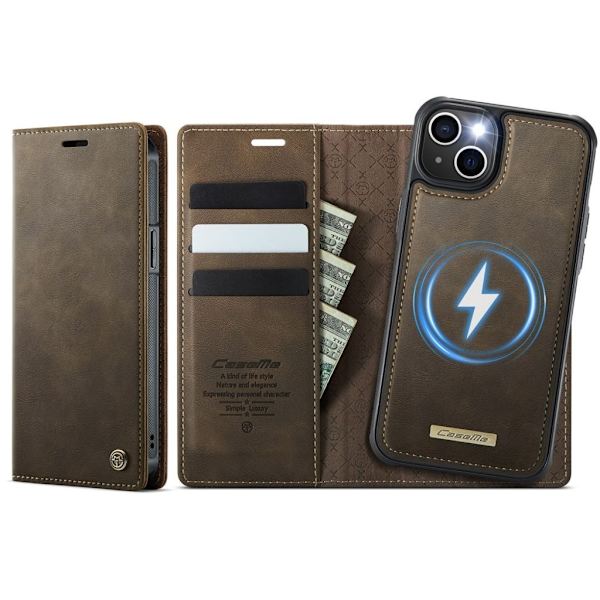 CASEME iPhone 13 Wallet Cover MagSafe RFID Blocking - Brown