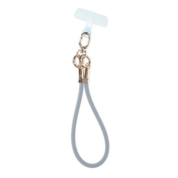 Silicone Short Phone Wrist Lanyard for Phone Case Light Blue