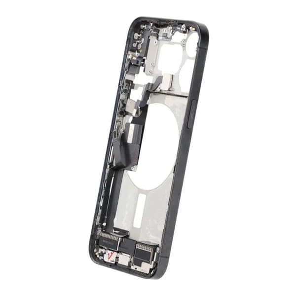 Mittenram med smådelar för iPhone 15 Pro Max - Svart Titan OEM