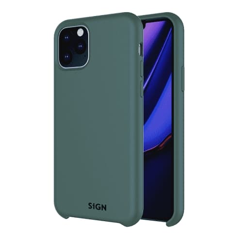 SiGN Liquid Silicone Case för iPhone 12/12 Pro - Mint Svart