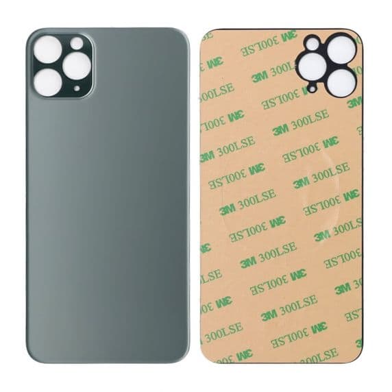 IPhone 11 Pro Max Baksida Glas med Självhäftande tejp - Grön Svart