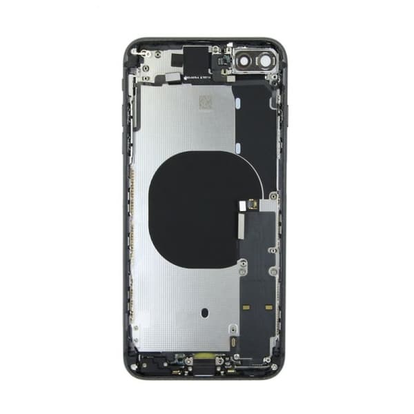 iPhone 8 Plus Komplett Baksida Med Alla Flex Kablar Original - Svart Svart