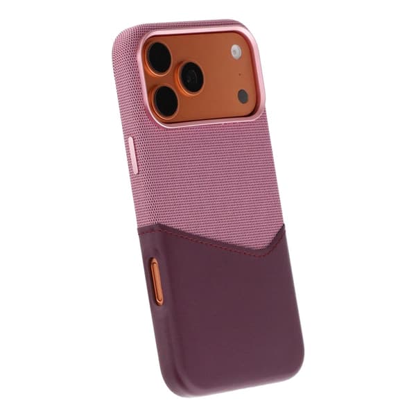 Magnetiskt Mobilskal med Läder Korthållare till iPhone 17 Pro Max och 18 Pro Max - Lila