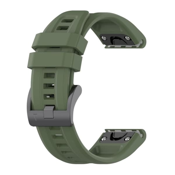 Garmin Fenix 7X Solar Solid Color Silicone Watch Band - Green