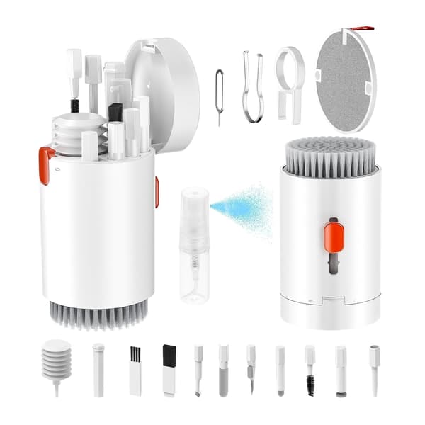 Portable 20 in 1 Cleaning Kit for Mobile and Computer - White