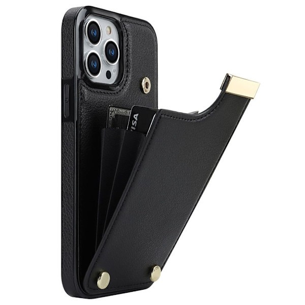 iPhone 14 Pro Max Case with card holder - Black