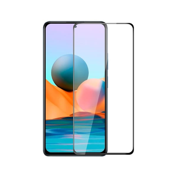 Skärmskydd Xiaomi Redmi Note 10S - 3D Härdat Glas Svart