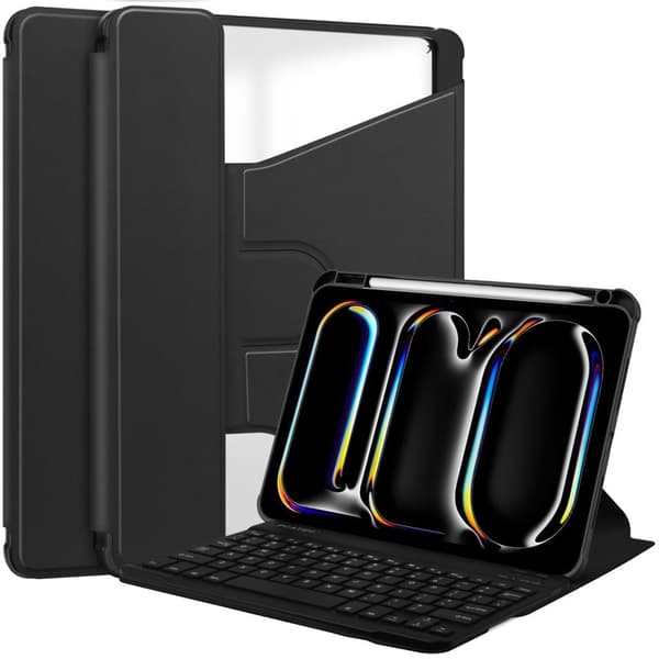 iPad Pro 11" 2025/2024 Cover with Bluetooth Keyboard - Black