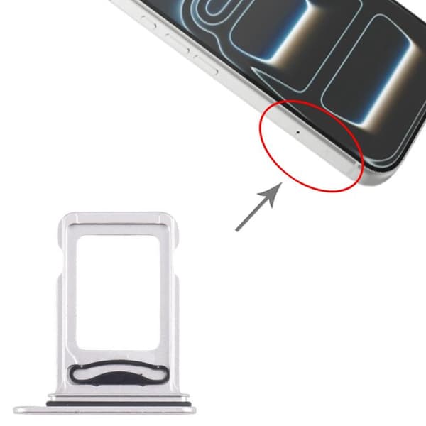 SIM Card Holder Dual SIM for iPhone 17 Pro - Silver