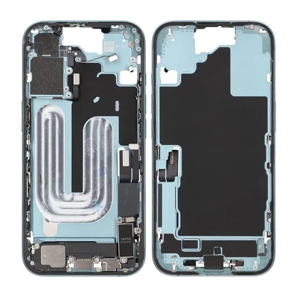 Middle frame with small parts for iPhone 16 - Green OEM